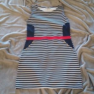 Navy blue stripe dress
